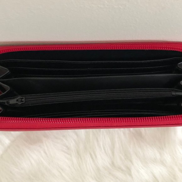 Harry Potter Hogwarts Express Platform 9 3/4 Wallet Faux Leather Red Full Zipper - Picture 3 of 4